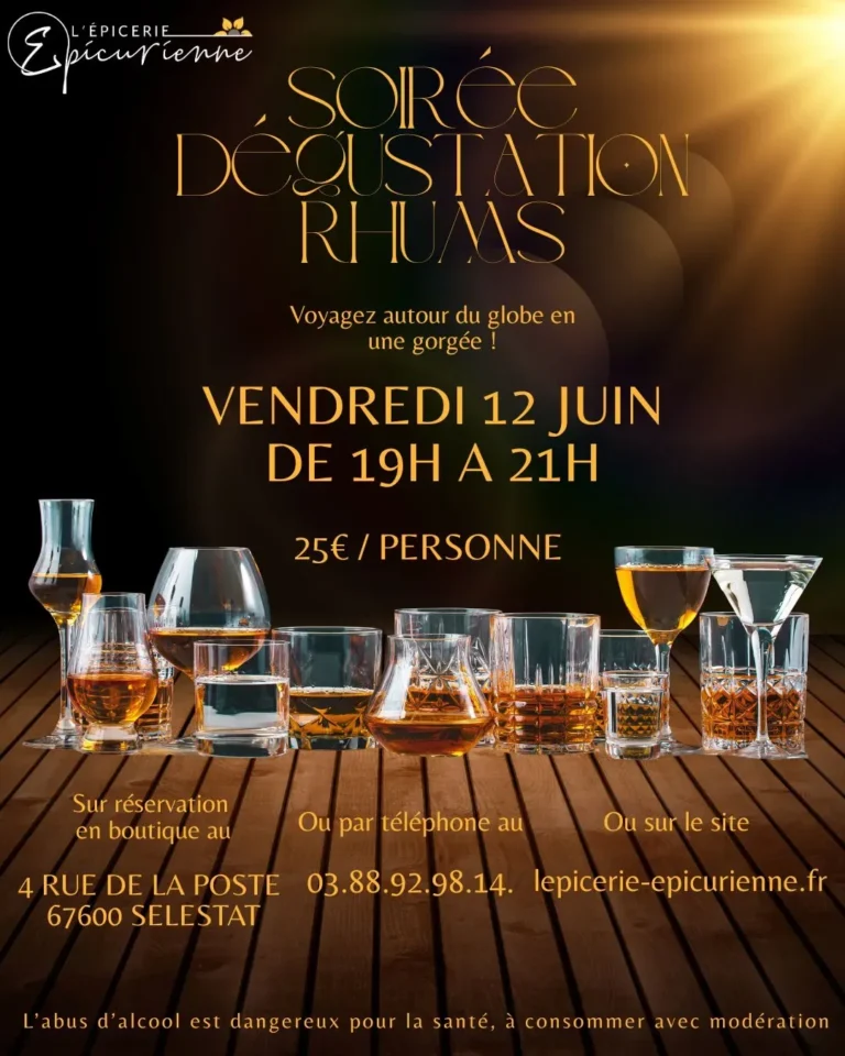 soiree degustation rhum epicerie epicurienne selestat o